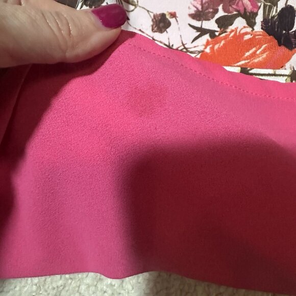 Kut From The Cloth Top Women’s Medium Floral Print Semi Sheer Short Sleeve - Picture 11 of 12